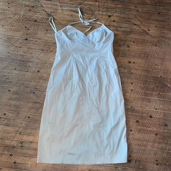 J Crew stretchy v-neck size 8 halter tie vacationcore dress - Picture 1 of 3